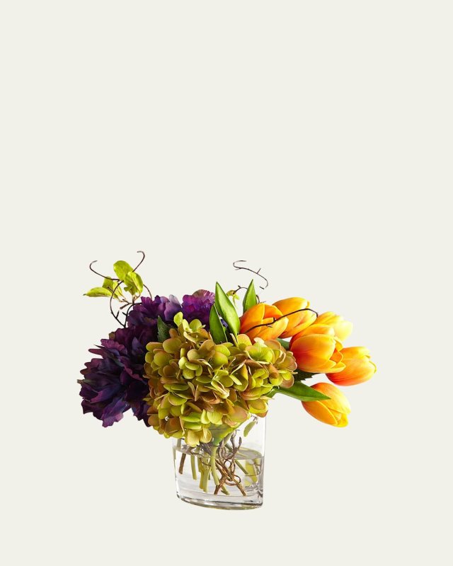 Tangerine Tulips Floral Arrangement